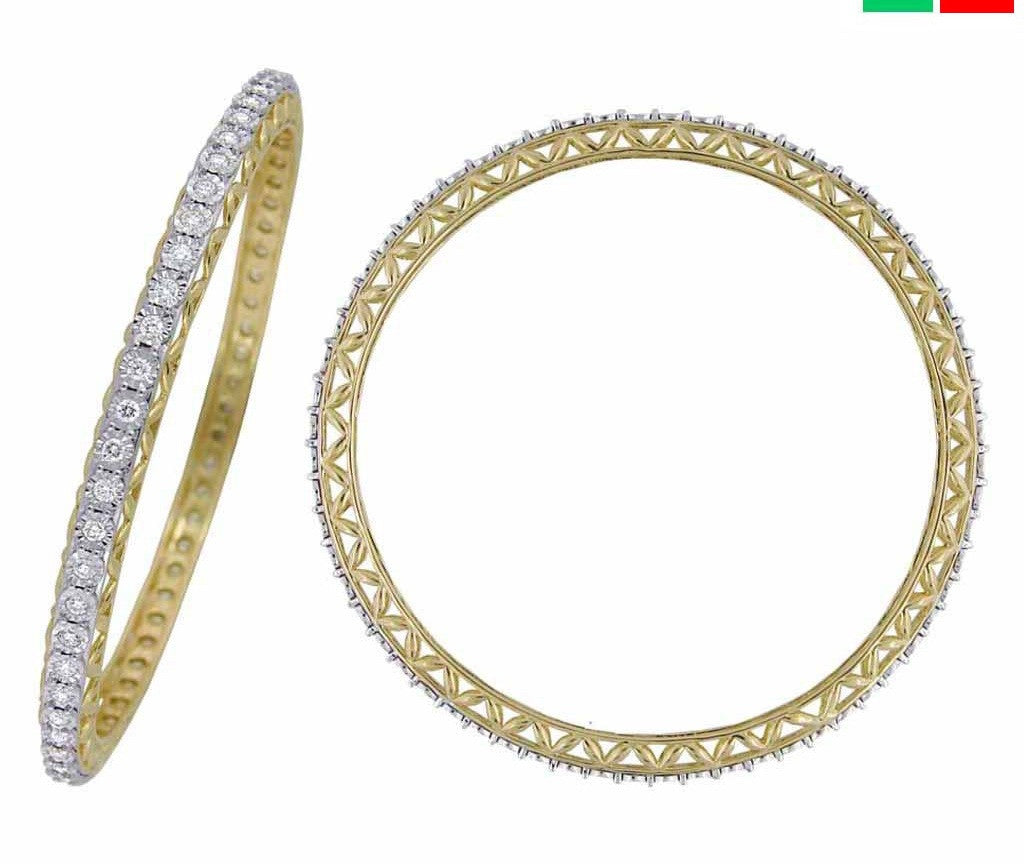 Single Line Diamond Bangles Designs