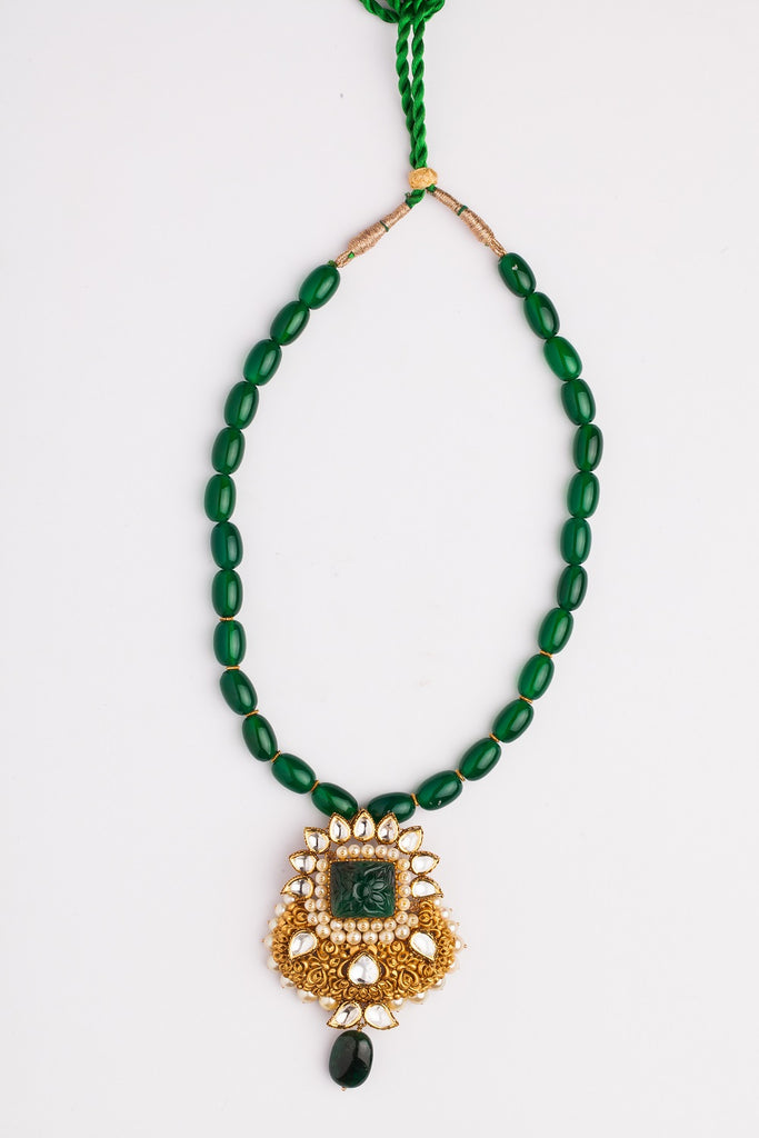 Emerald Square Diamond Necklace