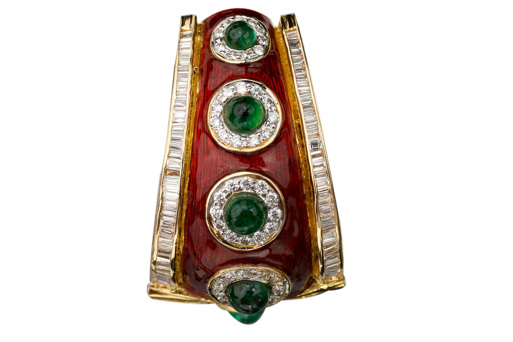 Shinz Emerald Diamond Earrings