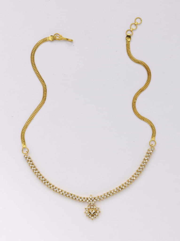 Studded Heart Diamond Necklace