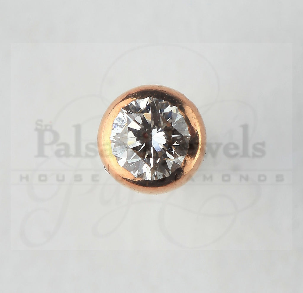 One Stone Circular Diamond Nose Pin