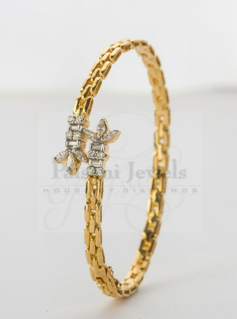 Flower Chain Diamond Bracelet