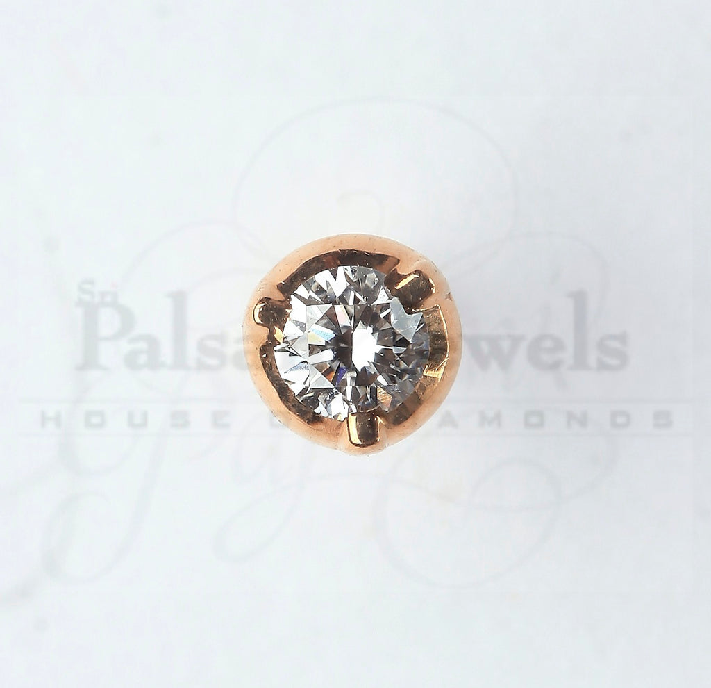 Circular Stone Diamond Nose Pin