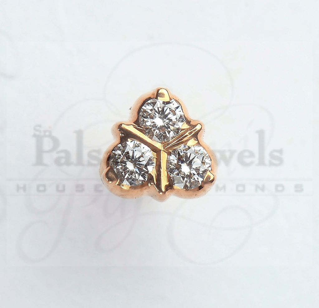 Cross Floral Diamond Nose pin