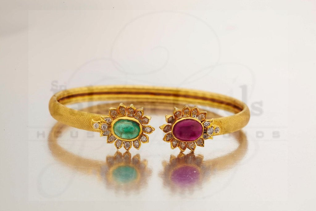 Ruby-Emerald Diamond Bracelet