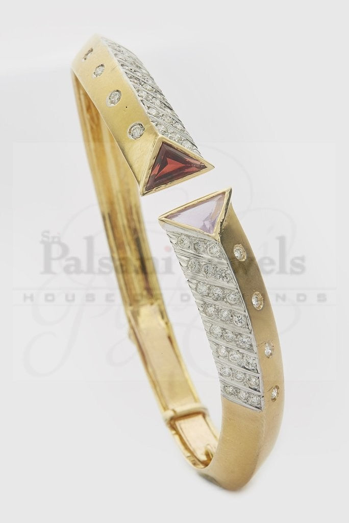 Double Triangle Diamond Bracelet