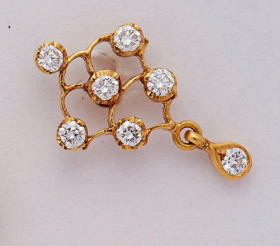 Web Shaped Diamond Earrings
