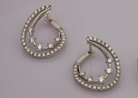 Half Ring Diamond Earrings