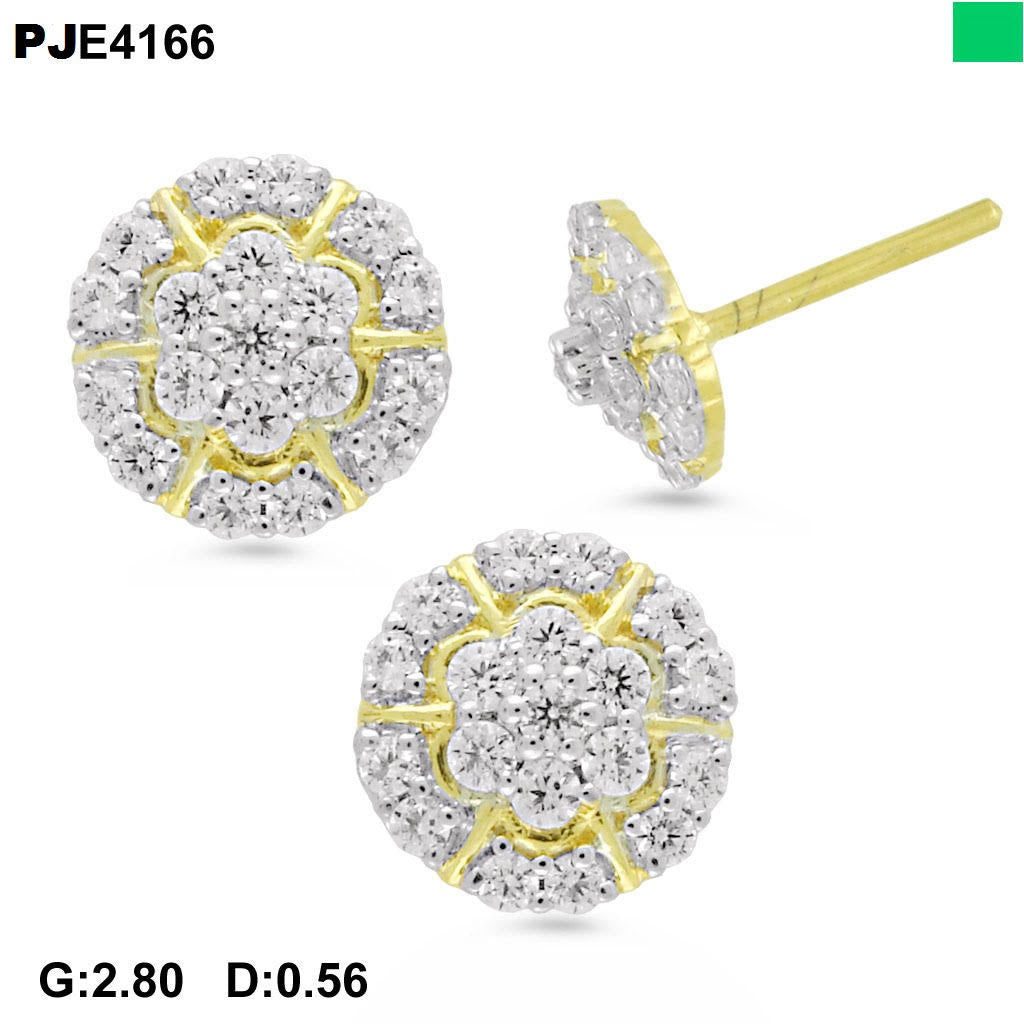 Amour Circle Light Weight Diamond Earrings