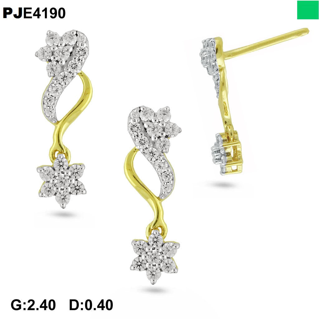 Nita Floral Light Weight Diamond Earring