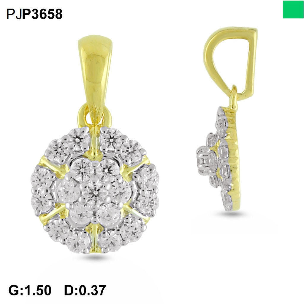Nizana Floral Light Weight Diamond Pendant