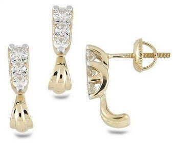Bottom Hook Diamond Earrings
