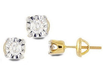 Shiny Circular Stone Light Weight Diamond Earrings