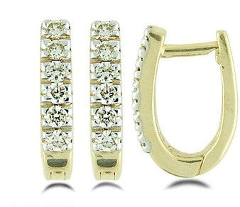 Classy Hoop Light Weight Diamond Earrings